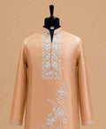 Men's Gold Embroidered Kurta Set with Open Jacket | Premium Designer Ethnic Wear for Wedding & Festive Occasions