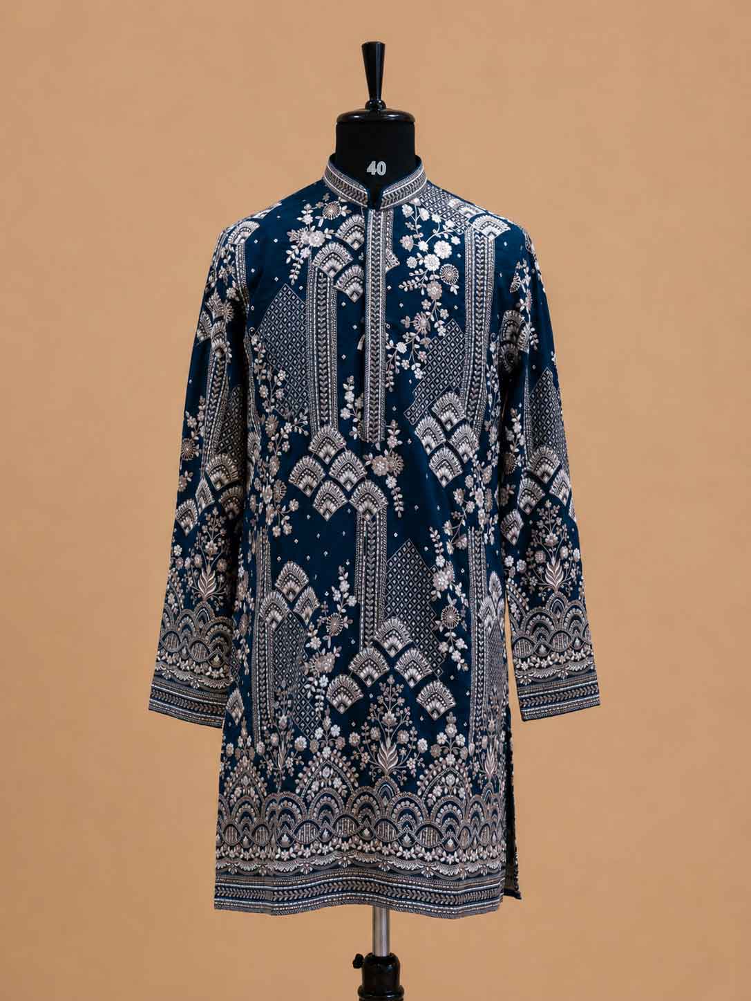 Men's Teal Embroidered Kurta Set | Premium Designer Ethnic Wear for Wedding, Festive & Traditional Occasions