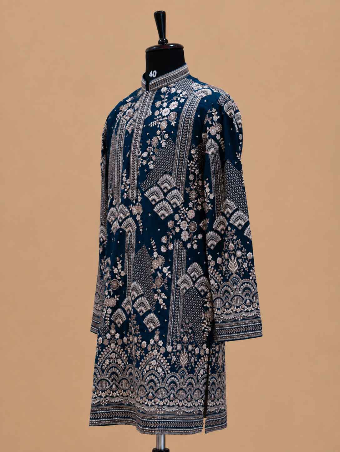 Men's Teal Embroidered Kurta Set | Premium Designer Ethnic Wear for Wedding, Festive & Traditional Occasions