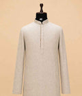 Men’s Brown Embroidered Kurta with White Trouser | Premium Ethnic Wear for Weddings & Festive Occasions
