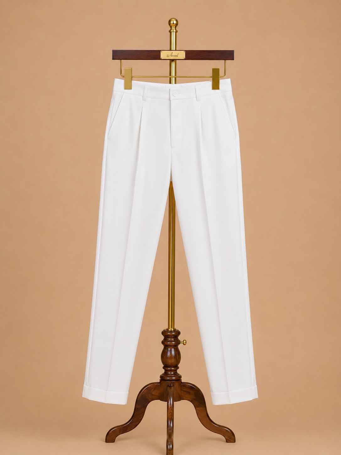 Men’s Brown Embroidered Kurta with White Trouser | Premium Ethnic Wear for Weddings & Festive Occasions