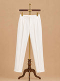 Men’s Gold Embroidered Kurta with White Trousers | Elegant Festive Ethnic Wear