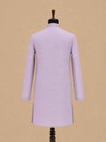 Men’s Pink Embroidered Kurta with White Trousers | Elegant Festive Ethnic Wear