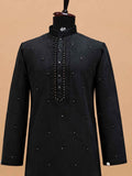 Men’s Mustard Yellow Embroidered Kurta with White Trousers | Festive Ethnic Wear