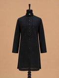 Men’s Mustard Yellow Embroidered Kurta with White Trousers | Festive Ethnic Wear