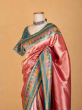 Women’s Rani Pink Silk Saree with Multicolour Woven Border | Festive & Wedding Wear