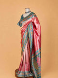 Women’s Rani Pink Silk Saree with Multicolour Woven Border | Festive & Wedding Wear