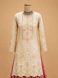 Rani Embroidered Sharara Set with Ivory Sharara & Printed Dupatta | Festive Wear
