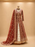 Maroon Embroidered Anarkali Suit with Dupatta | Wedding & Festive Wear