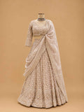Pista Green Embroidered Lehenga with Detailed Blouse & Dupatta | Wedding Wear