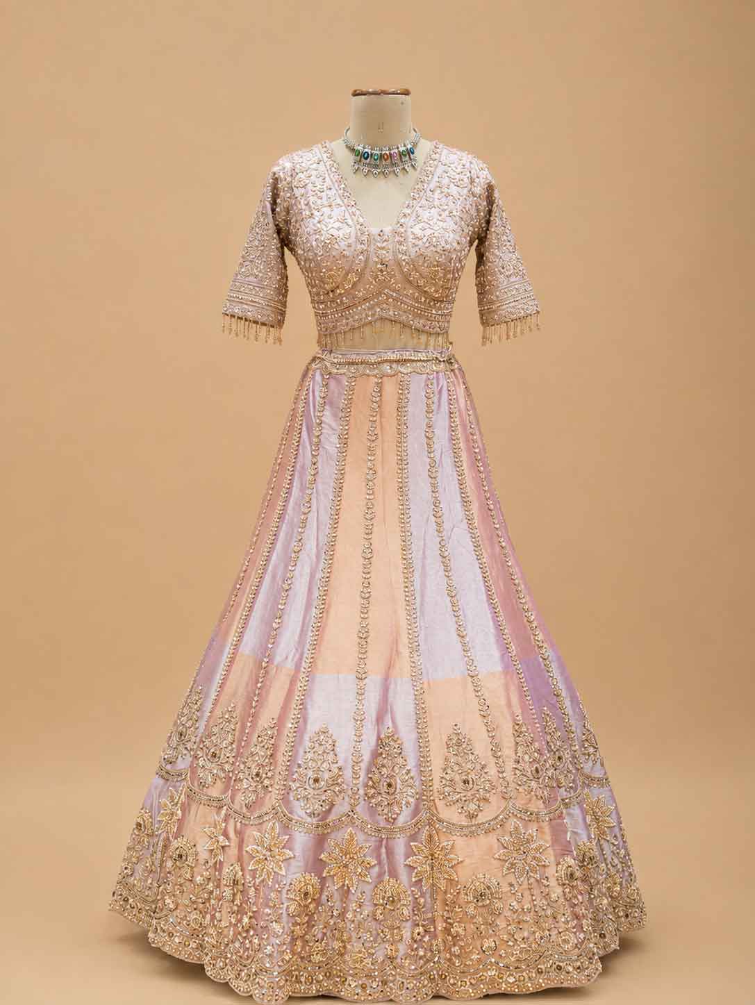 Pink Embroidered Lehenga Set with Blouse & Dupatta | Wedding & Festive Wear