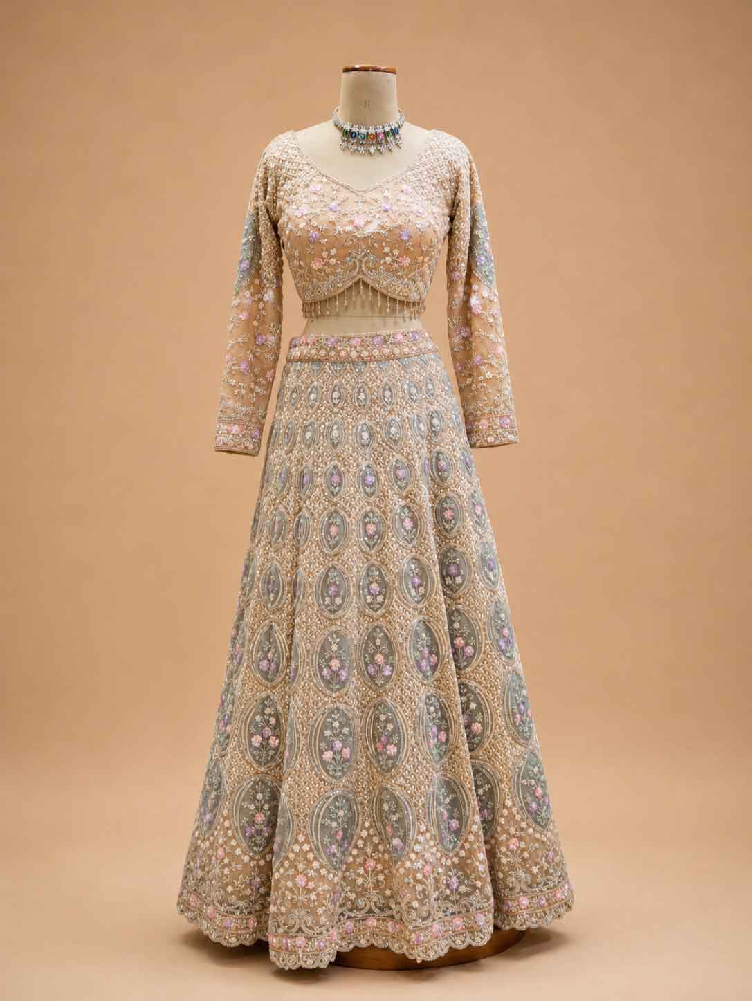 Pink Embroidered Lehenga Set with Blouse & Dupatta | Wedding & Festive Wear