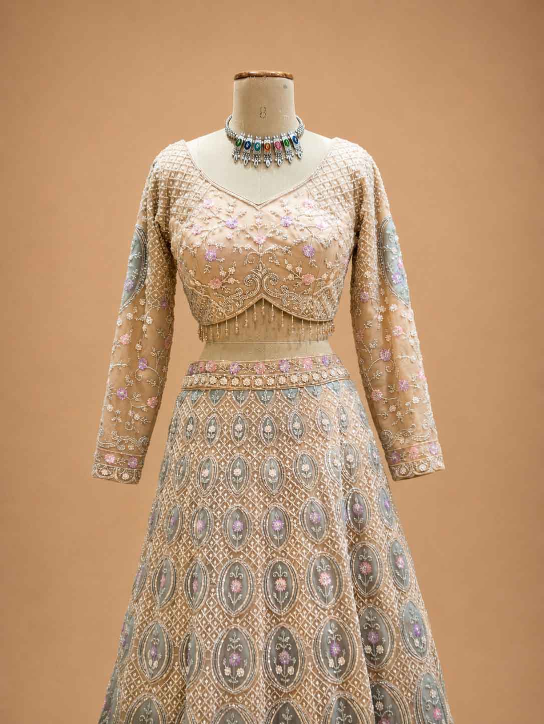 Pink Embroidered Lehenga Set with Blouse & Dupatta | Wedding & Festive Wear