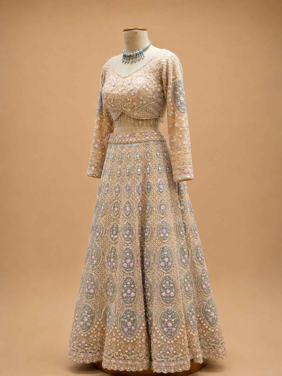 Pink Embroidered Lehenga Set with Blouse & Dupatta | Wedding & Festive Wear