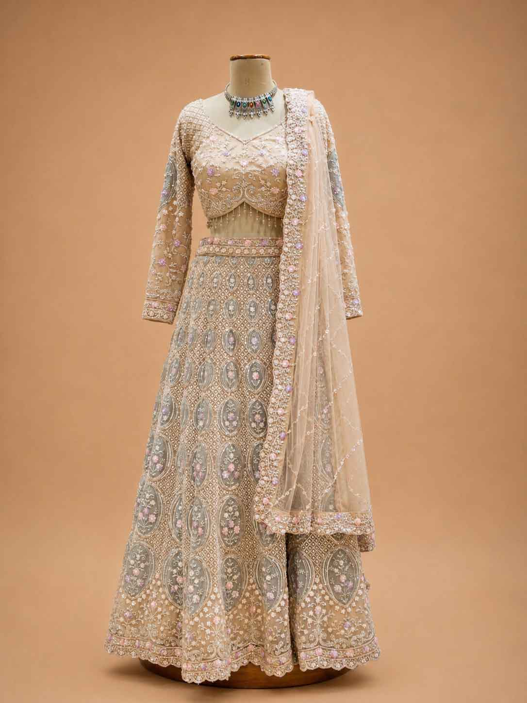 Pink Embroidered Lehenga Set with Blouse & Dupatta | Wedding & Festive Wear