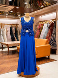 Elegant Blue Embroidered Peplum Lehenga Set for Women | Party & Festive Wear