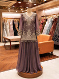 Purple Embroidered Anarkali Suit with Dupatta | Elegant Festive & Party Wear