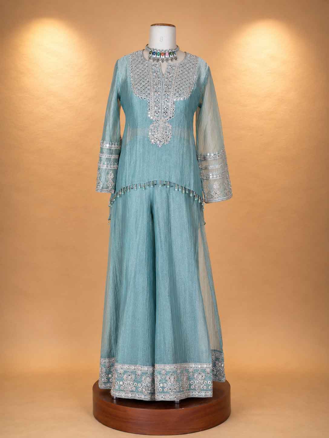 "Green Straight Cut Designer Suit with Intricate Embroidery | Elegant Festive Wear for Women "