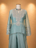 "Green Straight Cut Designer Suit with Intricate Embroidery | Elegant Festive Wear for Women "