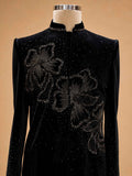 Black Designer Embroidered Sherwani for Men | Luxury Wedding & Reception Wear