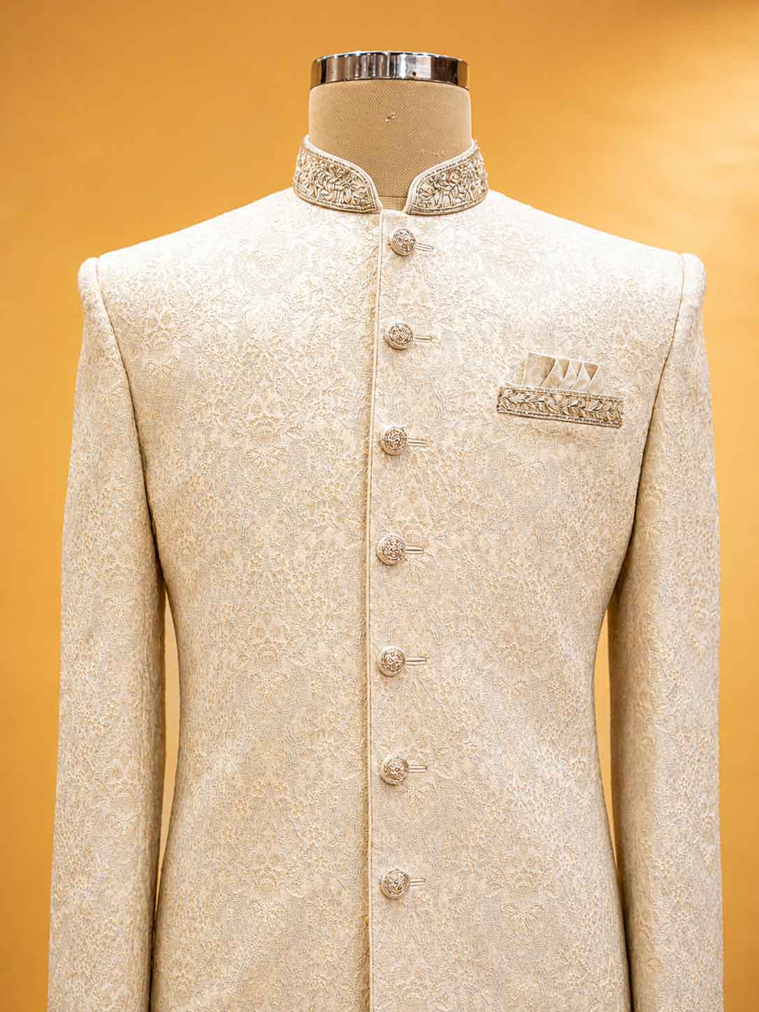 Pista Embroidered Sherwani Set for Men | Elegant Wedding & Festive Wear