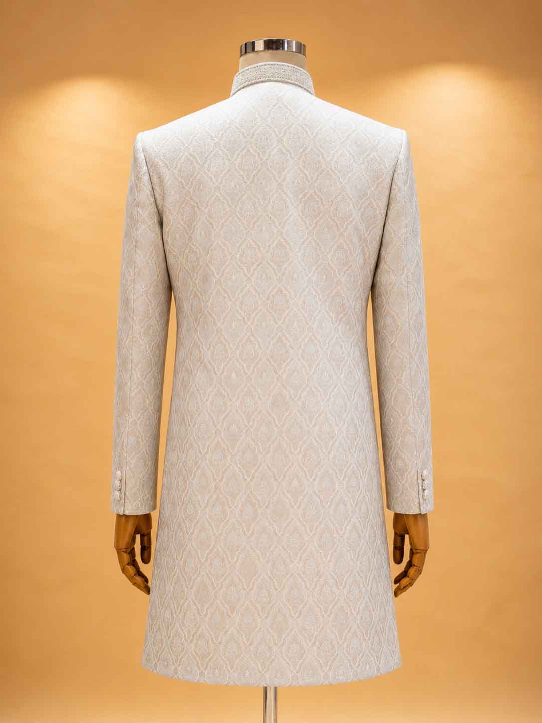Aqua Embroidered Sherwani with Matching Trousers | Elegant Wedding & Festive Wear