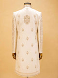 Cream Embroidered Sherwani Set for Men | Luxury Wedding & Festive Wear