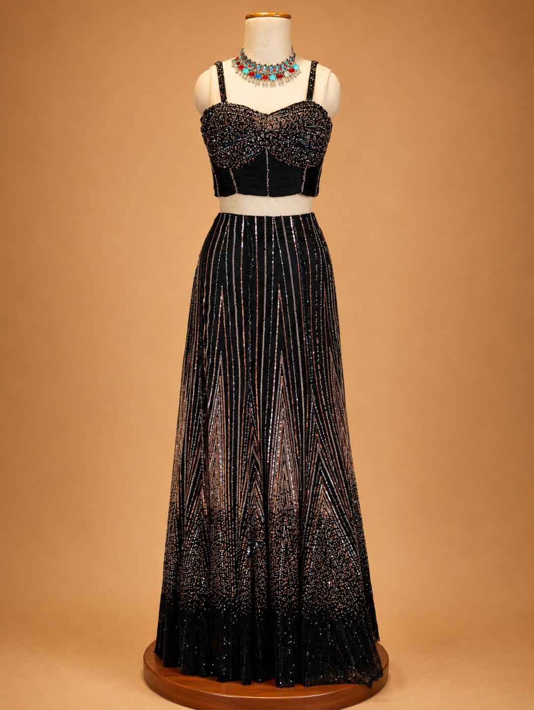 Black Designer Embellished Lehenga Choli for Women | Party & Wedding Wear