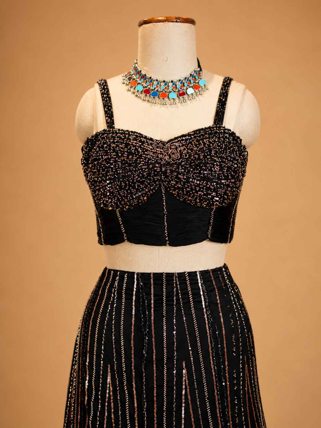 Black Designer Embellished Lehenga Choli for Women | Party & Wedding Wear