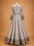 Chiku Colour Designer Anarkali Suit for Women | Embroidered Festive & Wedding Wear