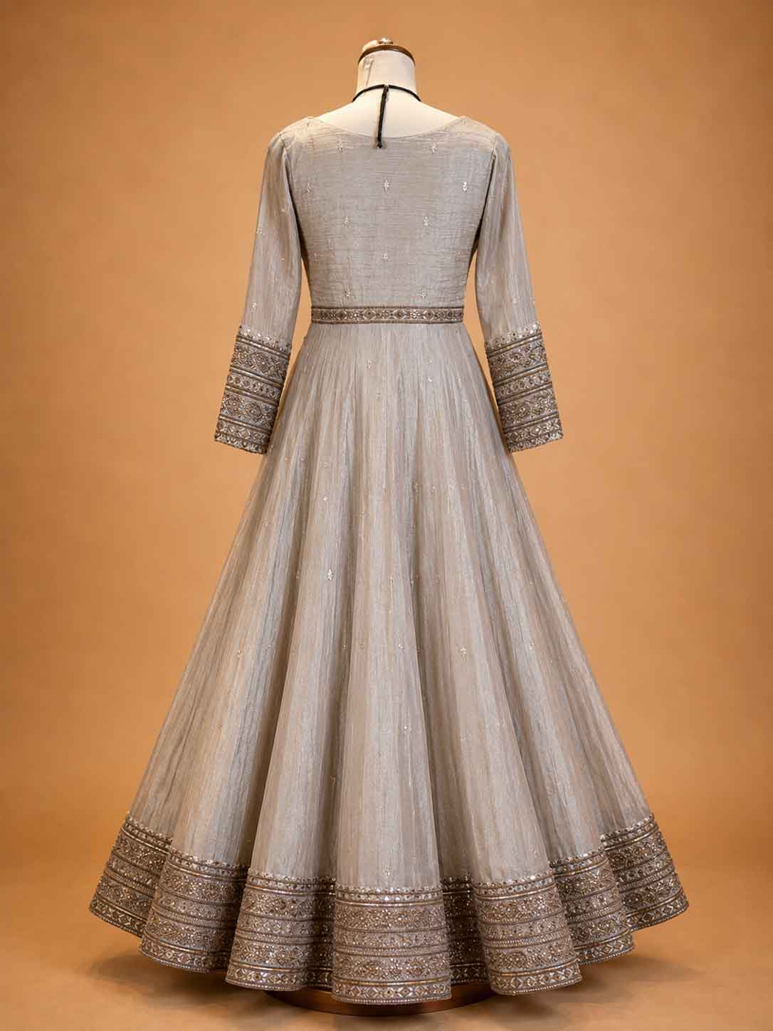 Chiku Colour Designer Anarkali Suit for Women | Embroidered Festive & Wedding Wear