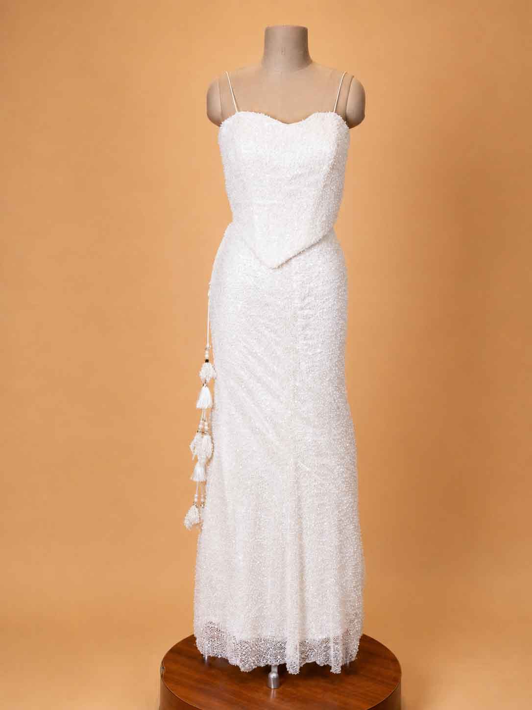 White Embellished Gown for Women | Designer Party & Evening Wear