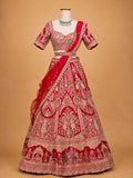 Red Designer Lehenga Set for Women | Embroidered Wedding Lehenga