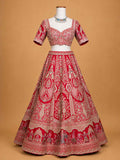 Red Designer Lehenga Set for Women | Embroidered Wedding Lehenga