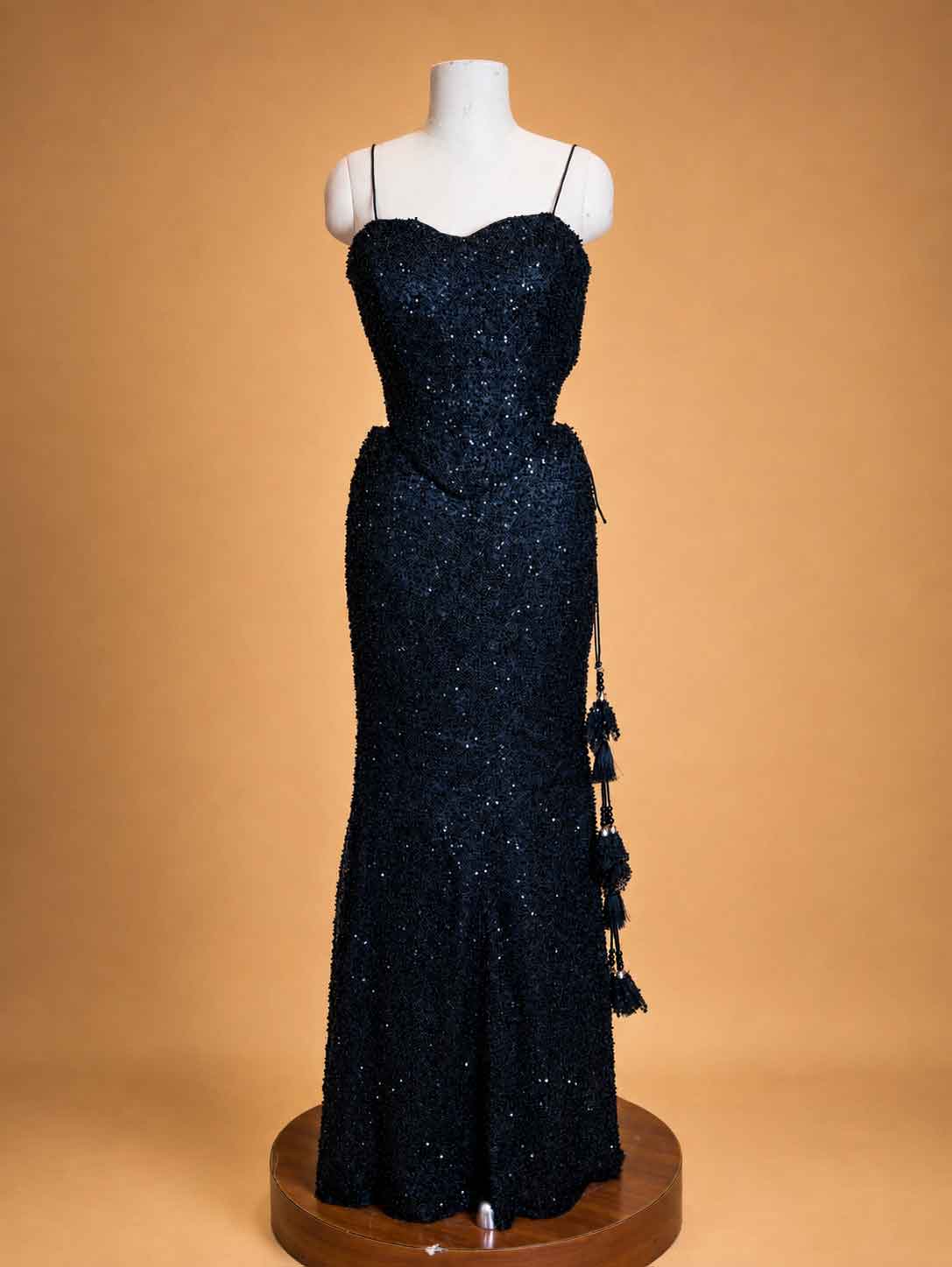 Black Embellished Mermaid Gown for Women | Designer Party Wear Dress
