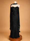 Black Embellished Mermaid Gown for Women | Designer Party Wear Dress