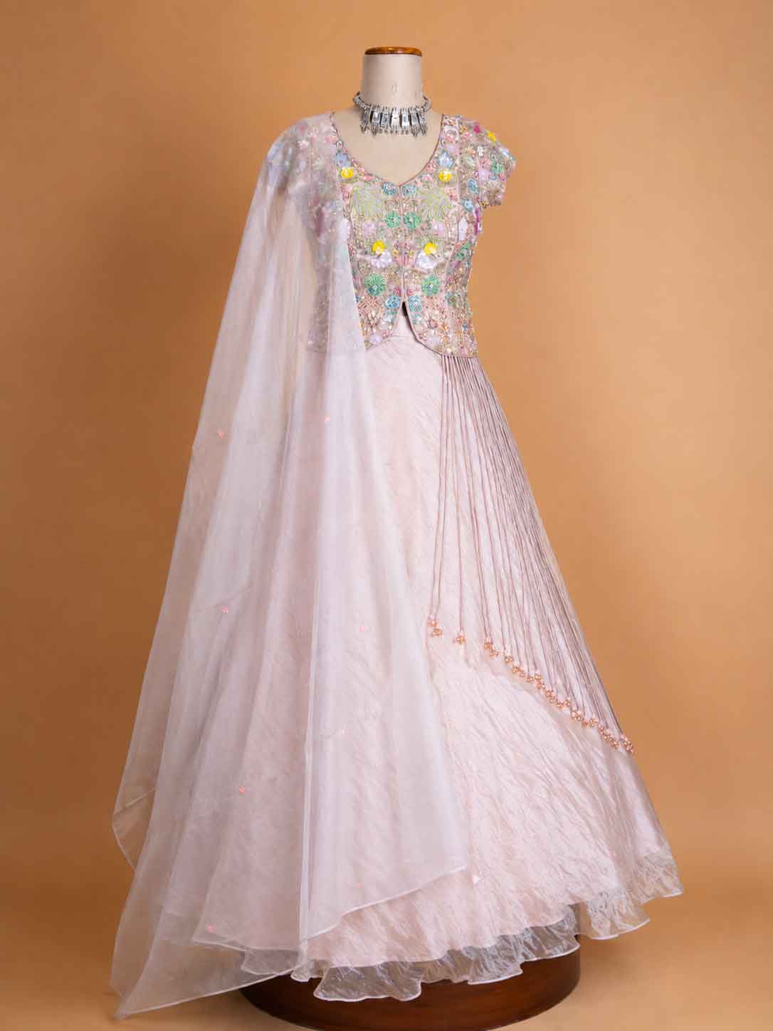 Gold Embroidered Lehenga Set for Women | Designer Festive Wear