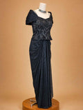 Navy Blue Designer Saree with Embellished Blouse | Party Wear Saree