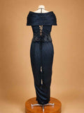 Navy Blue Designer Saree with Embellished Blouse | Party Wear Saree