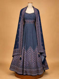 Navy Blue Designer Lehenga Set for Women | Printed Festive Lehenga