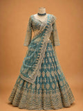 Green Designer Lehenga Choli for Women | Embroidered Wedding Wear