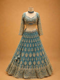 Green Designer Lehenga Choli for Women | Embroidered Wedding Wear