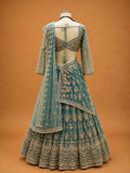Green Designer Lehenga Choli for Women | Embroidered Wedding Wear