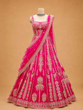 Rani Pink Designer Lehenga Choli for Women | Embroidered Wedding Wear