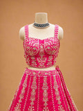 Rani Pink Designer Lehenga Choli for Women | Embroidered Wedding Wear