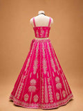 Rani Pink Designer Lehenga Choli for Women | Embroidered Wedding Wear