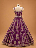 Wine Designer Lehenga Choli for Women | Embroidered Wedding Lehenga