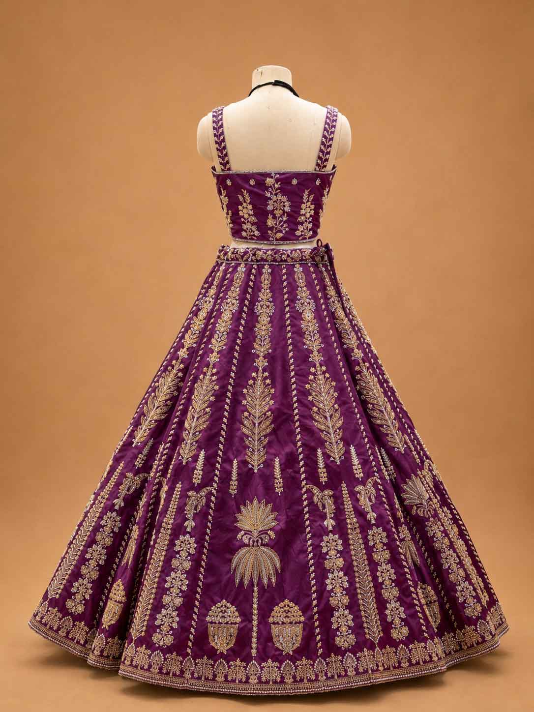 Wine Designer Lehenga Choli for Women | Embroidered Wedding Lehenga