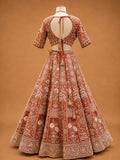Orange Designer Lehenga Choli for Women | Embroidered Wedding Lehenga