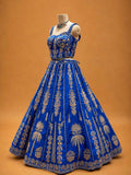 Royal Blue Designer Lehenga Choli for Women | Gold Embroidered Wedding Wear